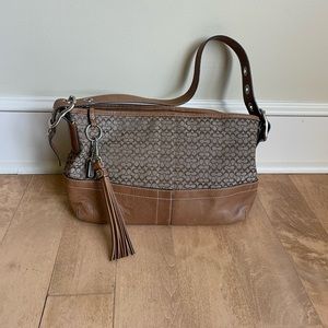 Coach Signature Tassel Shoulder Bag Gently used